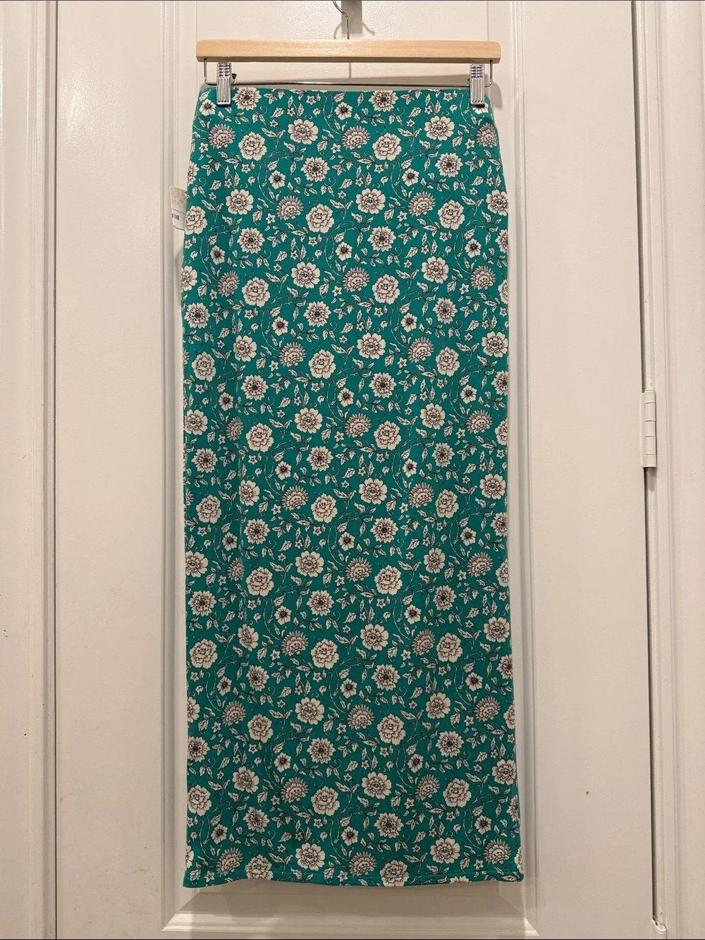 Free People Teal Green Floral Wrap Swim Sarong